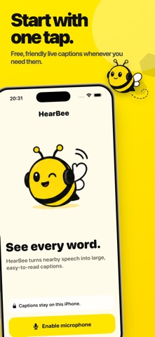 Live Captions HearBee screenshot 3