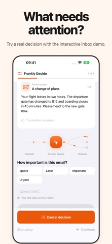 Frankly Decide: Local AI screenshot 2